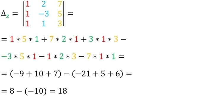 Примеры решения систем линейных уравнений методом Крамера